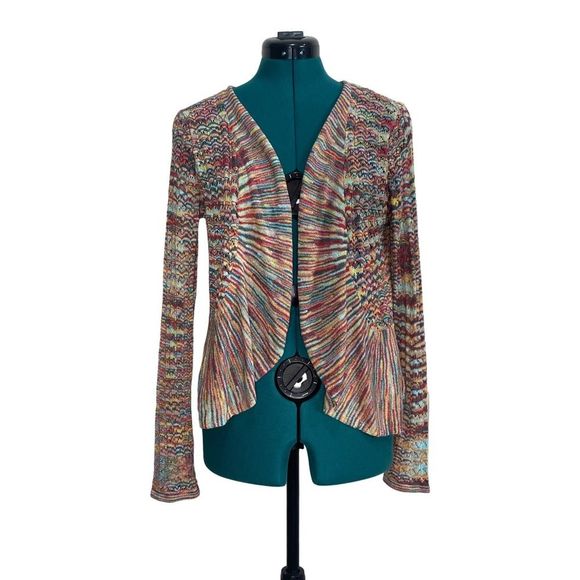 American Rag Multi-Boucle Long-Sleeve Missoni’s fitted cardigan Sz S - Picture 8 of 8